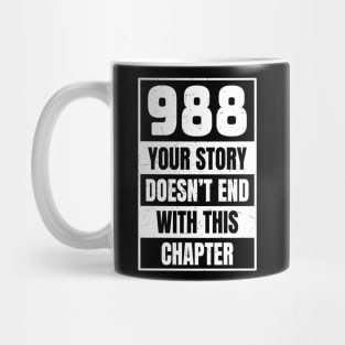 988 - Suicide Prevention Bold White Textured Mug